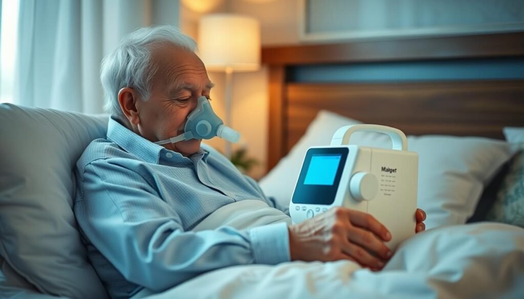 長者使用睡眠呼吸機的圖片 長者使用睡眠呼吸機的圖片